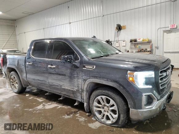 2021 GMC Sierra 1500 SLT with VIN 1GTU9DET9MZ317228, listed as a Copart auction lot 44962005 with 97,980 mi miles and Salvage title. Bid and sale history available at DreamBid. Image 4.