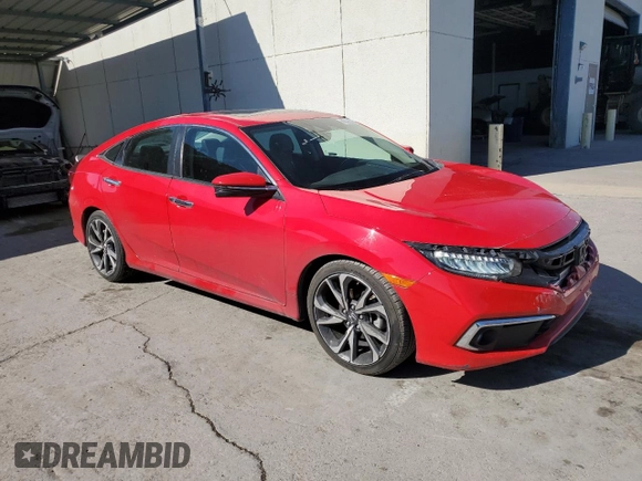 2020 Honda Civic Sedan Touring with VIN 2HGFC1F98LH683113, listed as a Copart auction lot 80106424 with 37,590 mi miles and Salvage Title. Bid and sale history available at carsss.com. Image 4.