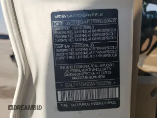 2002 Land Rover Discovery Cloth z VIN SALTY15492A765236, wystawiony jako Copart lot #68991324 z przebiegiem Nie podano mil oraz Szkoda całkowita • Salvage title. Historia ofert i sprzedaży dostępna na DreamBid. Obrazek 13.
