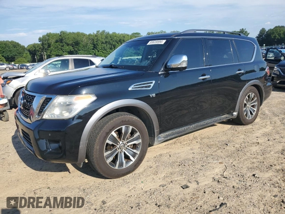 2017 Nissan Armada SV with VIN JN8AY2NDXH9004024, listed as a Copart auction lot 55520594 with 148,722 mi miles and Clean Title. Bid and sale history available at carsss.com. Image 1.