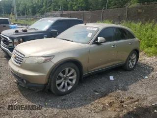 2003 Infiniti FX Options with VIN JNRBS08W43X403812, listed as a Copart auction lot 58929055 with 153,636 mi miles and Salvage title. Bid and sale history available at DreamBid. Image 1.