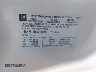 2008 Chevrolet Suburban 2LT with VIN 3GNFK16368G101859, listed as a IAAI auction lot 41665968 with 181,193 mi miles and . Bid and sale history available at DreamBid. Image 9.