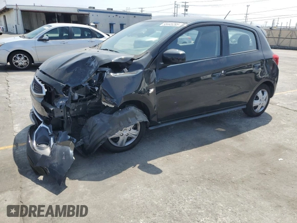 2018 Mitsubishi Mirage ES z VIN ML32A3HJ9JH010438, wystawiony jako Copart lot #58445285 z przebiegiem 53 891 mil mil oraz Szkoda całkowita • Salvage title. Historia ofert i sprzedaży dostępna na DreamBid. Obrazek 1.