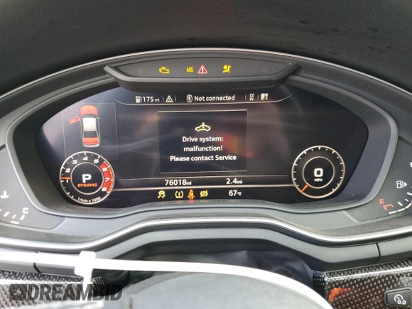 2019 Audi S4 Prestige with VIN WAUC4AF48KA046915, listed as a Copart auction lot 78511144 with 76,018 mi miles and Salvage Title. Bid and sale history available at carsss.com. Image 9.