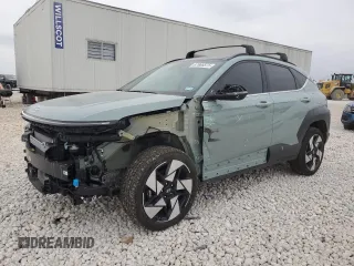 2025 Hyundai Kona Limited with VIN KM8HECA30SU187634, listed as a Copart auction lot 87868575 with 2,698 mi miles and Salvage Title. Bid and sale history available at carsss.com. Image 1.