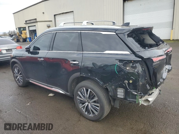 2023 Infiniti QX60 Sensory with VIN 5N1DL1GSXPC353226, listed as a Copart auction lot 44150355 with 17,125 mi miles and Salvage title. Bid and sale history available at DreamBid. Image 2.