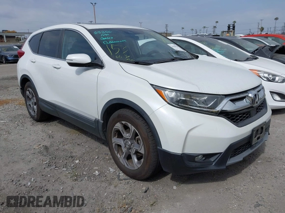 2019 Honda CR-V EX with VIN 7FARW1H51KE026207, listed as a IAAI auction lot 41998526 with 45,532 mi miles. Bid and sale history available at carsss.com. Image 1.