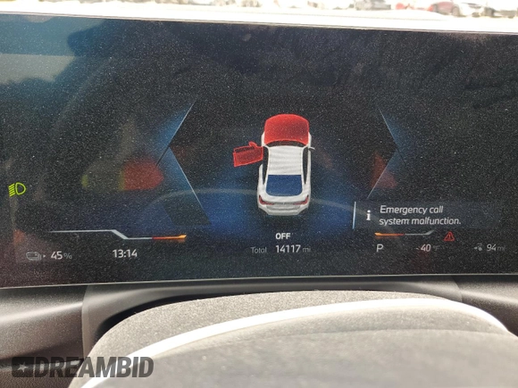 2024 BMW i4 eDrive40 z VIN WBY73AW07RFR74988, wystawiony jako Copart lot #70713824 z przebiegiem 14 117 mil mil oraz Szkody całkowita. Historia ofert i sprzedaży dostępna na DreamBid. Obrazek 9.