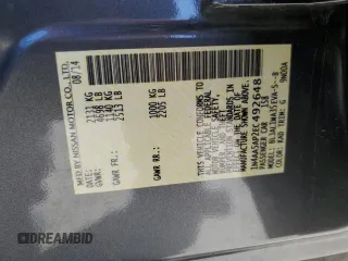 2014 Nissan Maxima S with VIN 1N4AA5AP2EC492648, listed as a Copart auction lot 60300065 with 95,131 mi miles and Salvage title. Bid and sale history available at DreamBid. Image 13.