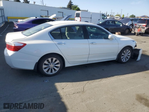 2014 Honda Accord Sedan EX-L with VIN 1HGCR2F80EA080785, listed as a Copart auction lot 51948135 with 126,061 mi miles and Salvage Title. Bid and sale history available at carsss.com. Image 3.