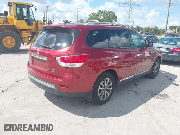 2014 Nissan Pathfinder Platinum with VIN 5N1AR2MM0EC693026, listed as a IAAI auction lot 42261095 with 132,180 mi miles and . Bid and sale history available at DreamBid. Image 4.