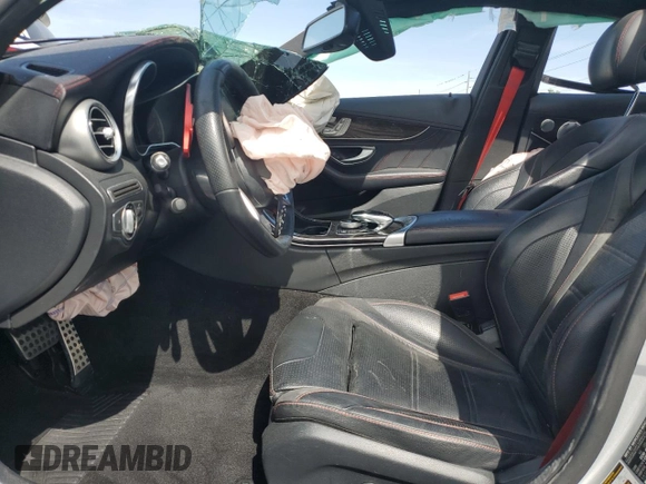 2017 Mercedes-Benz C 43 AMG with VIN 55SWF6EB7HU181096, listed as a Copart auction lot 53824395 with Not Provided miles and Salvage Title. Bid and sale history available at DreamBid. Image 7.
