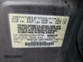 2008 Nissan Sentra S with VIN 3N1AB61EX8L639726, listed as a Copart auction lot 62046685 with 144,810 mi miles and Clean title. Bid and sale history available at DreamBid. Image 12.