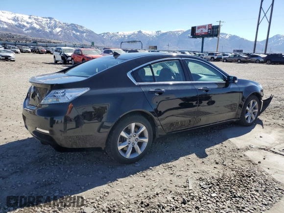 2012 Acura TL Tech Auto with VIN 19UUA8F51CA025313, listed as a Copart auction lot 50206155 with 162,860 mi miles and Salvage Title. Bid and sale history available at carsss.com. Image 3.