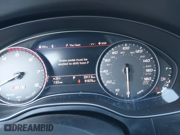2016 Audi S6 Premium Plus with VIN WAUF2AFC3GN162503, listed as a IAAI auction lot 41451887 with 91,879 mi miles. Bid and sale history available at carsss.com. Image 7.