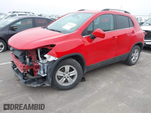 2020 Chevrolet Trax LT with VIN KL7CJLSB0LB340426, listed as a IAAI auction lot 41693103 with Not Provided miles and . Bid and sale history available at DreamBid. Image 2.