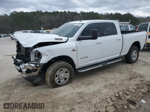 2021 Ram 2500 Big Horn with VIN 3C6UR5DL3MG509100, listed as a Copart auction lot 47609235 with 77,324 mi miles and Salvage Title. Bid and sale history available at carsss.com. Image 1.