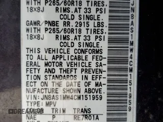 2012 Infiniti FX35 with VIN JN8AS1MW4CM151959, listed as a Copart auction lot 77681374 with 132,143 mi miles and Salvage Title. Bid and sale history available at carsss.com. Image 12.