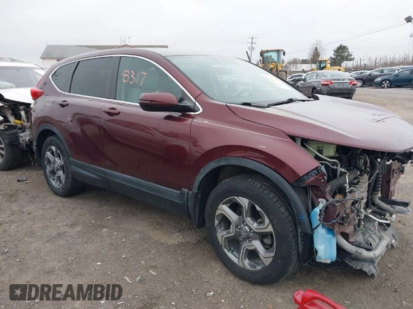 2017 Honda CR-V EX-L with VIN 2HKRW2H82HH655660, listed as a IAAI auction lot 41838317 with 69,322 mi miles. Bid and sale history available at carsss.com. Image 1.