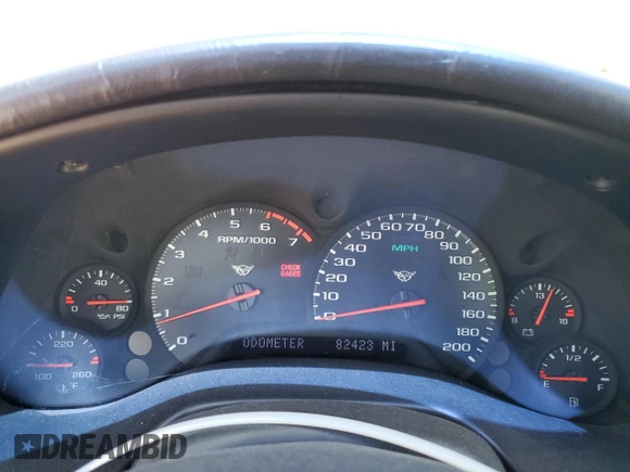 2000 Chevrolet Corvette with VIN 1G1YY32G1Y5124258, listed as a Copart auction lot 52782565 with 82,423 mi miles and Salvage Title. Bid and sale history available at carsss.com. Image 9.
