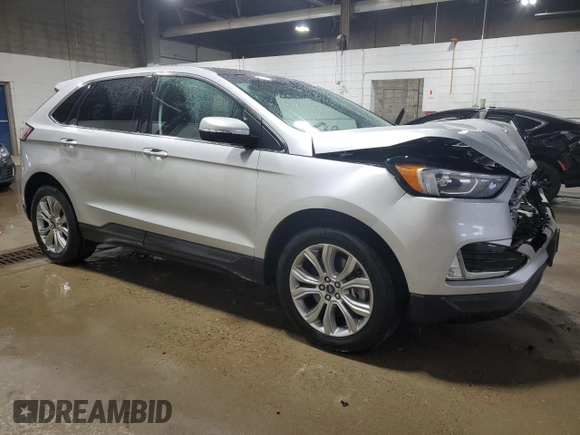 2019 Ford Edge Titanium with VIN 2FMPK4K92KBC17736, listed as a Copart auction lot 52619465 with 53,436 mi miles and Salvage Title. Bid and sale history available at carsss.com. Image 4.
