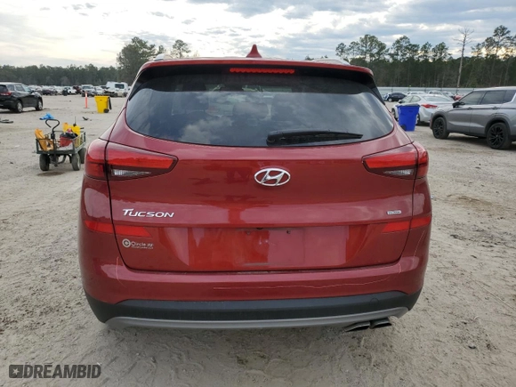 2021 Hyundai Tucson Sport with VIN KM8J3CAL7MU384097, listed as a Copart auction lot 41876835 with 46,002 mi miles and Salvage Title. Bid and sale history available at carsss.com. Image 6.