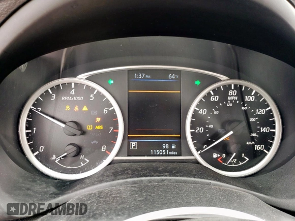 2019 Nissan Sentra SV with VIN 3N1AB7AP0KL613084, listed as a Copart auction lot 55514075 with 115,051 mi miles and Salvage Title. Bid and sale history available at DreamBid. Image 9.