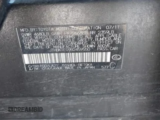 2011 Lexus ES 330 with VIN JTHBK1EG9B2459550, listed as a IAAI auction lot 42244227 with 151,120 mi miles and . Bid and sale history available at DreamBid. Image 9.