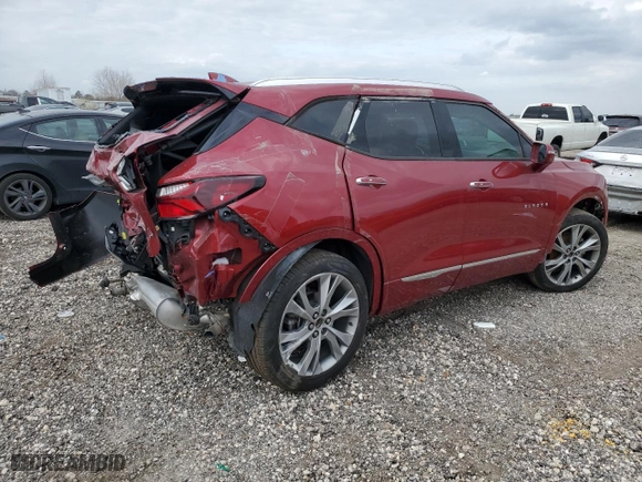 2019 Chevrolet Blazer Premier with VIN 3GNKBFRS6KS666535, listed as a Copart auction lot 44259085 with 0 mi miles and Salvage Title. Bid and sale history available at carsss.com. Image 3.
