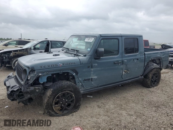 2024 Jeep Gladiator Sport S с VIN 1C6HJTAG1RL131910, выставлен на аукционе Copart как лот 51380125 с пробегом 23 060 миль миль и Списание • Salvage title. История ставок и продаж доступна на DreamBid. Изображение 1.