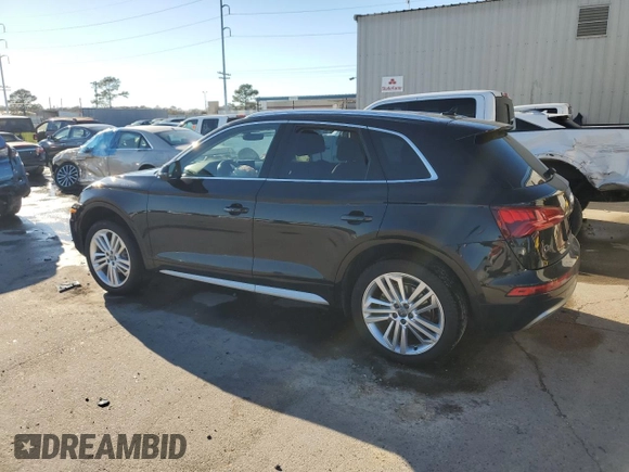 2018 Audi Q5 Premium Plus with VIN WA1BNAFY3J2073828, listed as a Copart auction lot 46827735 with Not Provided miles and Salvage Title. Bid and sale history available at DreamBid. Image 2.