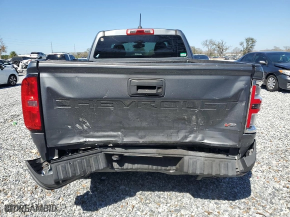 2022 Chevrolet Colorado 2WD LT with VIN 1GCHSCEN1N1106025, listed as a Copart auction lot 45968525 with 81,134 mi miles and Salvage Title. Bid and sale history available at carsss.com. Image 6.