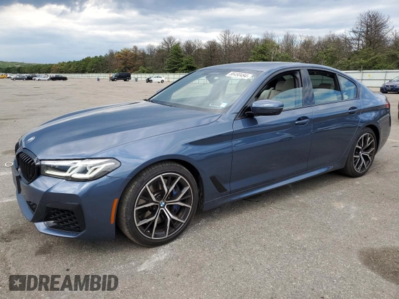 2023 BMW 5 Series M550i xDrive with VIN WBA13BK06PCM31937, listed as a Copart auction lot 66490494 with 24,972 mi miles and Salvage title. Bid and sale history available at DreamBid. Image 1.