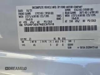 2022 Ford F-350 with VIN 1FDRF3E67NEC97018, listed as a Copart auction lot 41948425 with 60,422 mi miles and Salvage title. Bid and sale history available at DreamBid. Image 10.