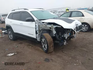 2020 Jeep Cherokee Trailhawk Elite with VIN 1C4PJMBX6LD627361, listed as a IAAI auction lot 41203736 with 38,759 mi miles and . Bid and sale history available at DreamBid. Image 1.