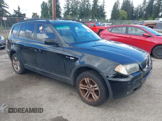 2006 BMW X3 3.0i z VIN WBXPA93406WG89578, wystawiony jako IAAI lot #42249843 z przebiegiem 148 860 mil mil oraz . Historia ofert i sprzedaży dostępna na DreamBid. Obrazek 1.