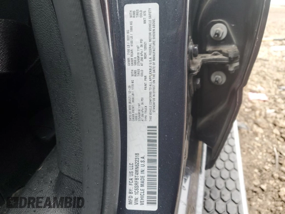 2021 Ram 1500 Big Horn with VIN 1C6SRFBT4MN622318, listed as a Copart auction lot 86769444 with 12,648 mi miles and Salvage Title. Bid and sale history available at carsss.com. Image 14.