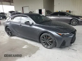 2024 Lexus IS 350 F Sport with VIN JTHBZ1B24R5076452, listed as a Copart auction lot 52170415 with 15,232 mi miles and Salvage title. Bid and sale history available at DreamBid. Image 4.