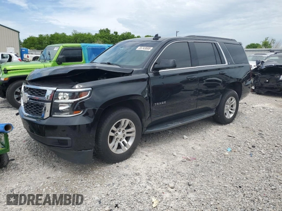 2019 Chevrolet Tahoe LT with VIN 1GNSKBKC7KR391434, listed as a Copart auction lot 55743695 with 118,160 mi miles and Salvage title. Bid and sale history available at DreamBid. Image 1.
