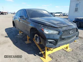2015 Infiniti Q50 Premium with VIN JN1BV7AR6FM393586, listed as a IAAI auction lot 41683059 with 125,991 mi miles. Bid and sale history available at carsss.com. Image 1.