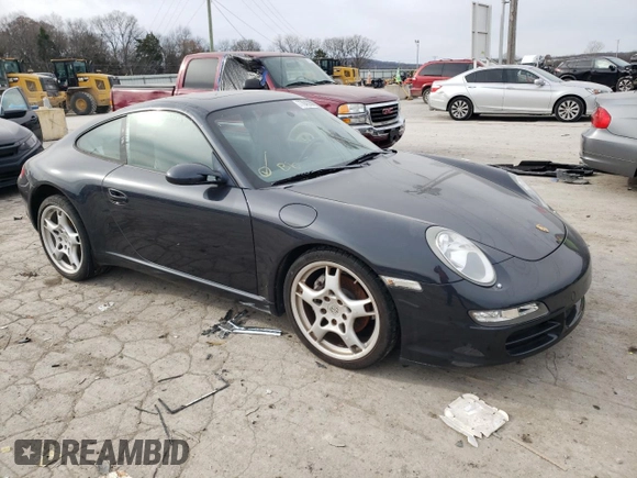 2007 Porsche 911 Carrera with VIN WP0AA29987S710907, listed as a Copart auction lot 84843114 with 0 mi miles and Salvage Title. Bid and sale history available at carsss.com. Image 4.