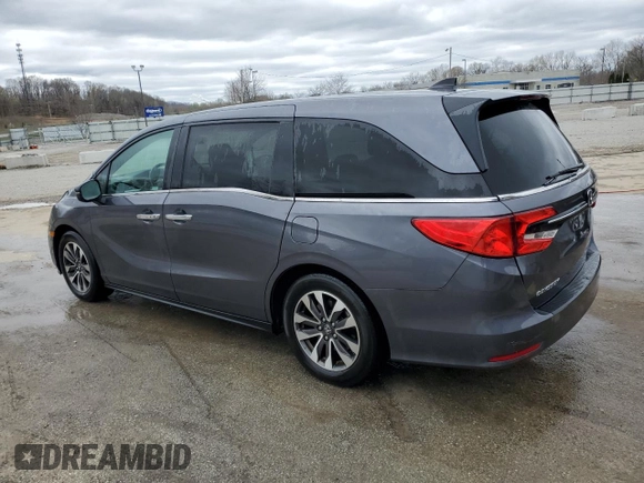 2021 Honda Odyssey EX-L with VIN 5FNRL6H76MB006265, listed as a Copart auction lot 50958395 with 60,662 mi miles and Salvage Title. Bid and sale history available at DreamBid. Image 2.