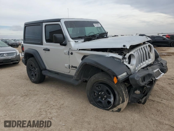 2022 Jeep Wrangler Sport with VIN 1C4HJXAG8NW181325, listed as a Copart auction lot 82700694 with 27,763 mi miles and Salvage Title. Bid and sale history available at DreamBid. Image 4.