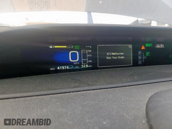 2018 Toyota Prius Two with VIN JTDKARFU5J3063597, listed as a Copart auction lot 51228535 with 41,974 mi miles and Salvage Title. Bid and sale history available at carsss.com. Image 9.