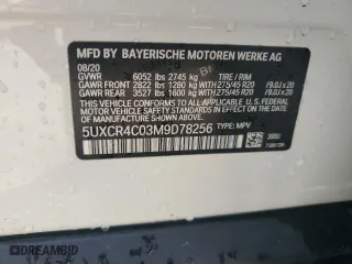 2021 BMW X5 sDrive40i with VIN 5UXCR4C03M9D78256, listed as a Copart auction lot 49325035 with 0 mi miles and Salvage Title. Bid and sale history available at carsss.com. Image 12.