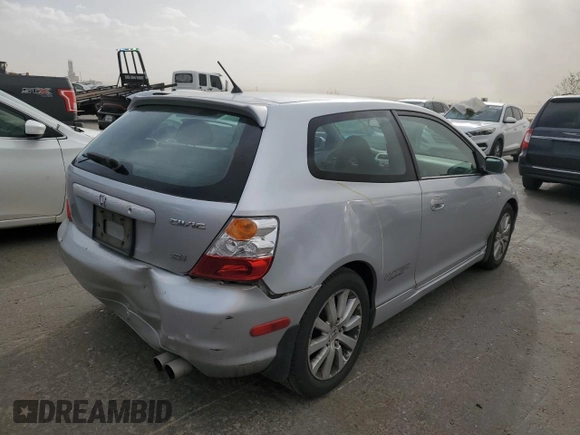 2005 Honda Civic Si with VIN SHHEP33595U503723, listed as a Copart auction lot 48775135 with 128,523 mi miles and Salvage Title. Bid and sale history available at DreamBid. Image 3.