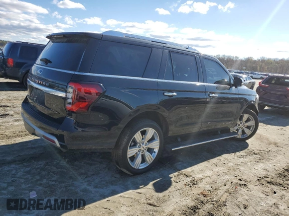 2023 Ford Expedition Platinum with VIN 1FMJU1M84PEA36586, listed as a Copart auction lot 80860424 with 15,022 mi miles and Salvage Title. Bid and sale history available at carsss.com. Image 3.