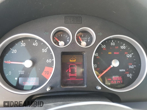 2000 Audi TT with VIN TRUTC28NXY1001507, listed as a Copart auction lot 77149994 with 153,147 mi miles and Salvage Title. Bid and sale history available at carsss.com. Image 9.