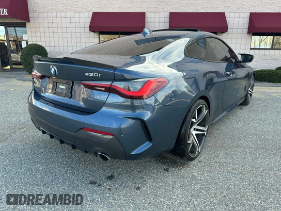 2021 BMW 4 Series 430i with VIN WBA53AP06MCF42734, listed as a Copart auction lot 55819075 with 121,670 mi miles and Clean Title. Bid and sale history available at DreamBid. Image 4.