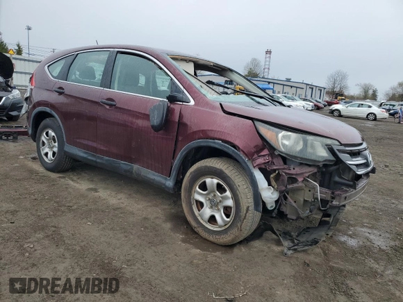 2013 Honda CR-V LX with VIN 5J6RM3H37DL033099, listed as a Copart auction lot 52578235 with 122,548 mi miles and Salvage Title. Bid and sale history available at carsss.com. Image 4.